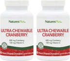 NaturesPlus Ultra Chewable Cranberry - 90 Comprimidos Masticables de Arándano