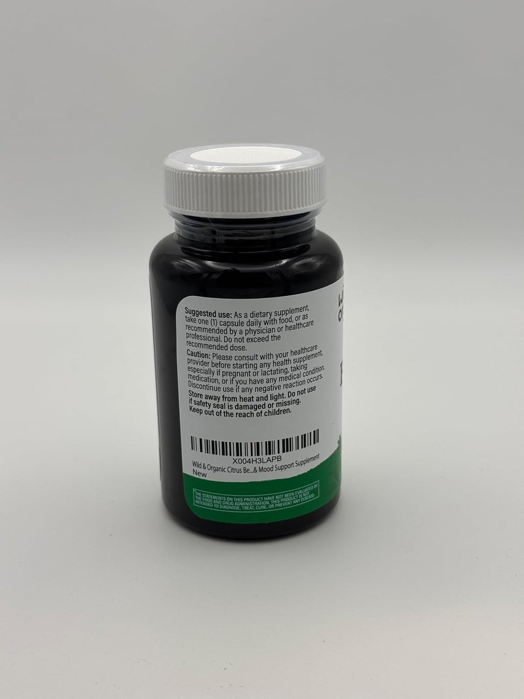 Wild & Organic Cápsulas de Bergamota Cítrica - Apoyo Antioxidante - 60 Cápsulas