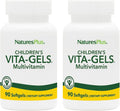 NaturesPlus Vita-Gels Multivitamínico Infantil - 180 Perlas Blandas Sabor Naranja Natural