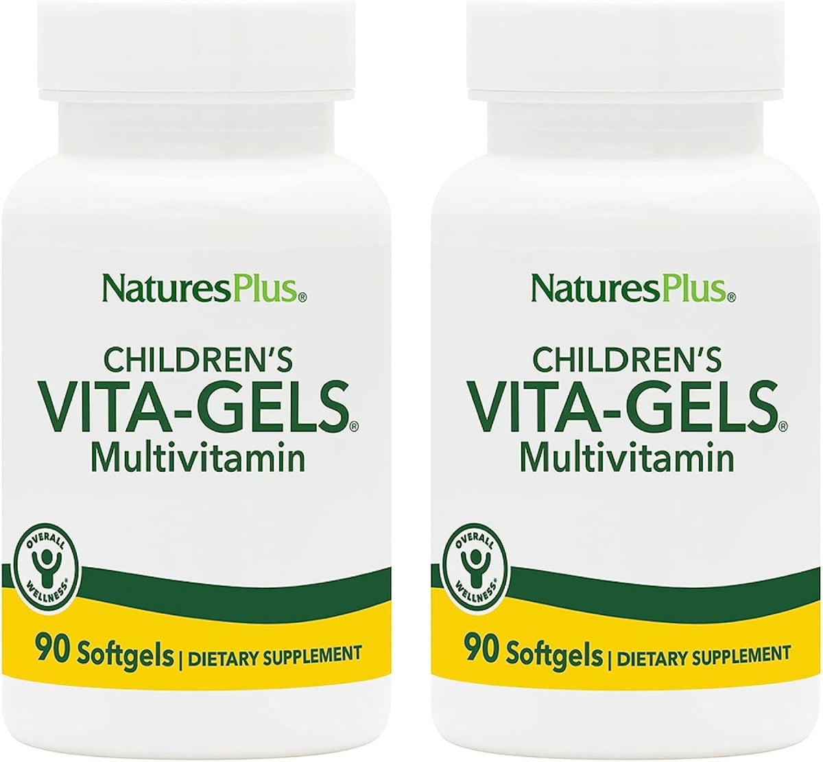 NaturesPlus Vita-Gels Multivitamínico Infantil - 180 Perlas Blandas Sabor Naranja Natural – Image 1