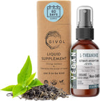 GIVOL Spray Líquido de L-Teanina (200mg) y Vitamina C (150mg) - Sabor Melocotón - 60 ml (60 dosis)