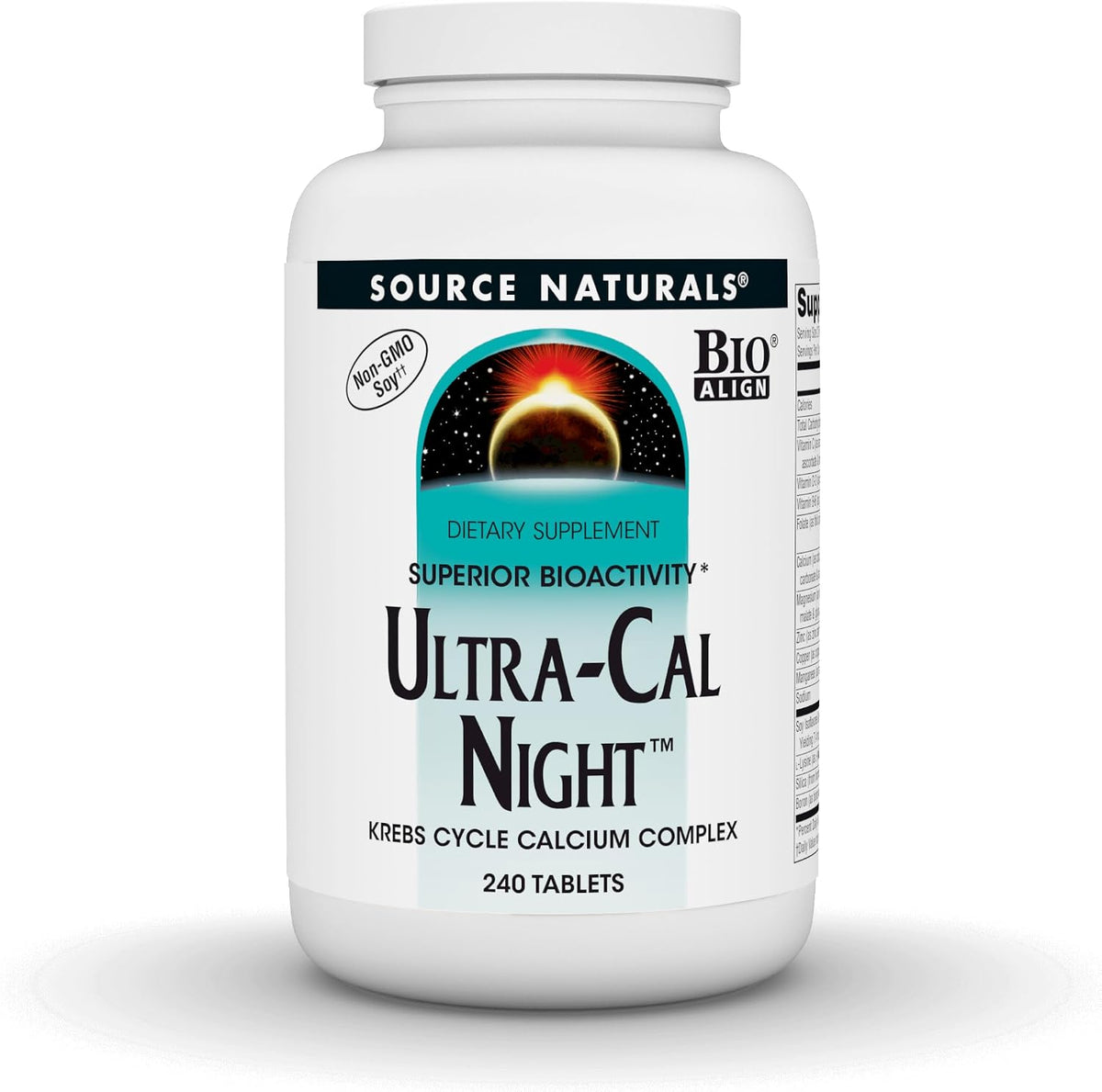 Source Naturals Ultra-Cal Night – Complejo de Calcio y Magnesio – 240 Comprimidos – Image 1