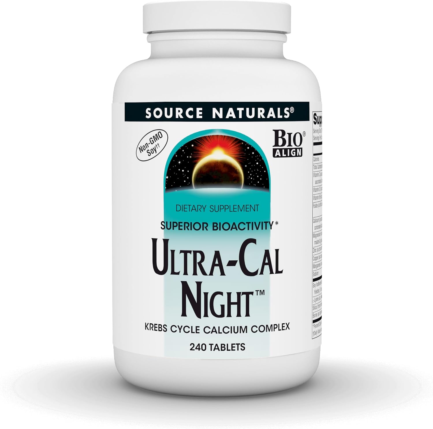 Source Naturals Ultra-Cal Night – Complejo de Calcio y Magnesio – 240 Comprimidos