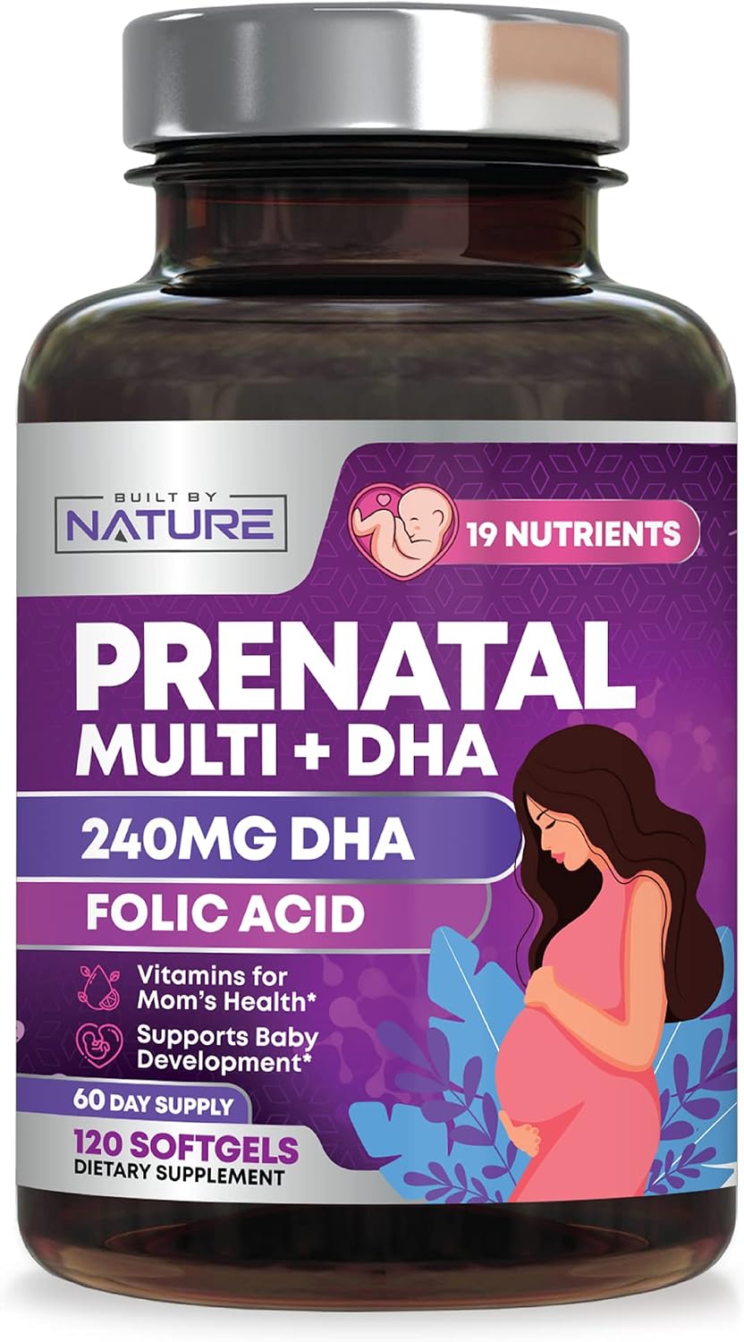 Vitaminas Prenatales de Built by Nature | 60 Cápsulas Blandas