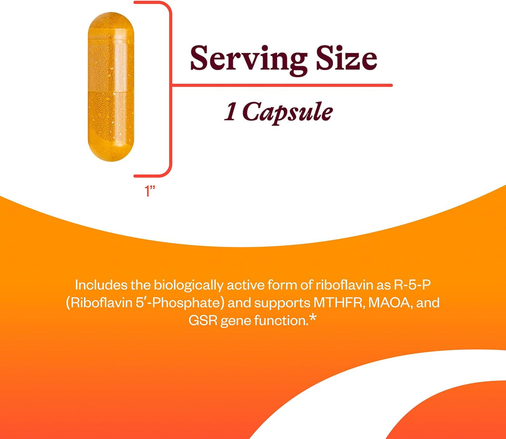 Seeking Health Riboflavina - Suplemento de Vitamina B2 para Apoyo a la Metilación - Apoya el Metabolismo de la Homocisteína con Ingredientes Antioxidantes - 400 mg, 60 Cápsulas