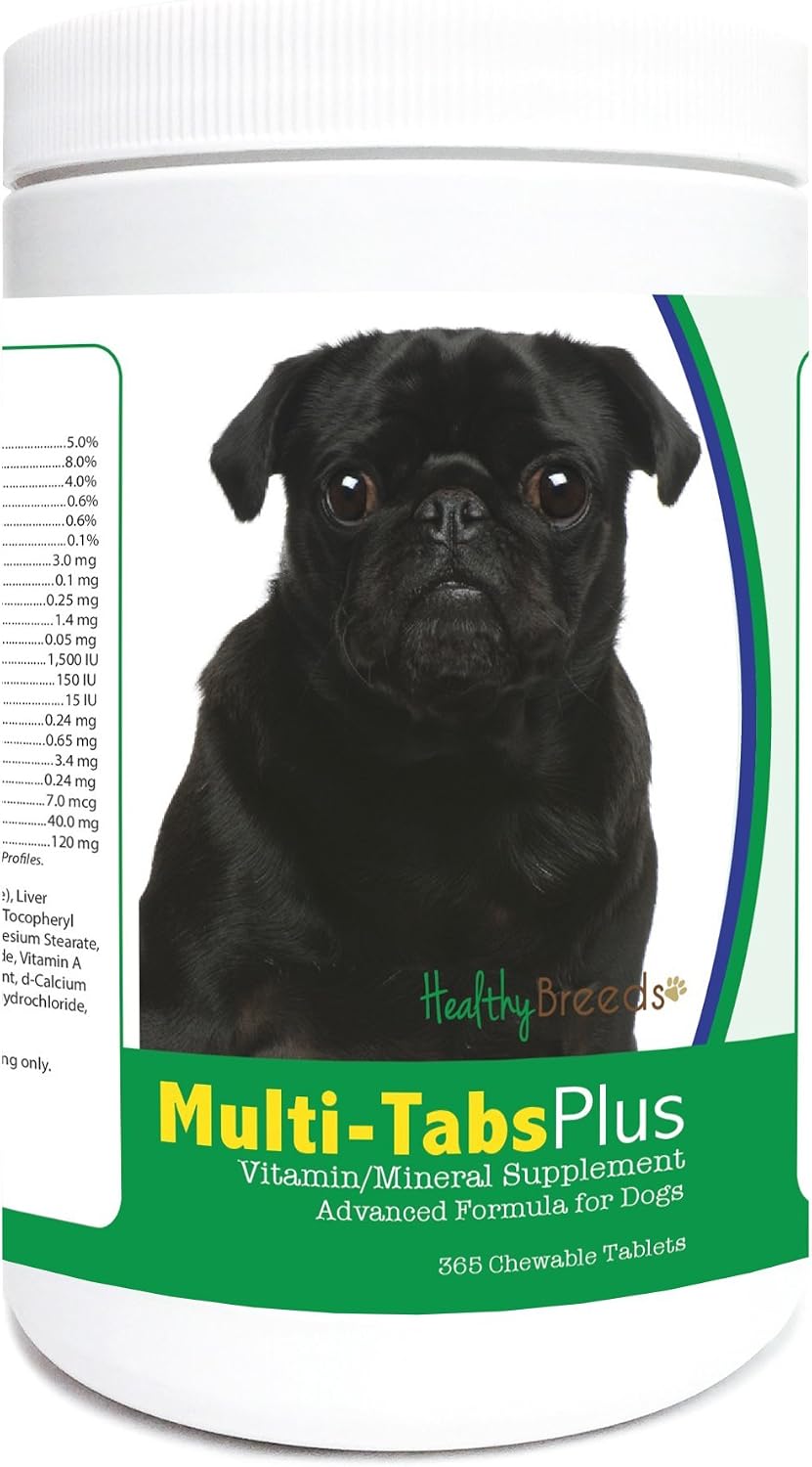 Healthy Breeds Pug Multi-Tabs Plus Chews 365 Count