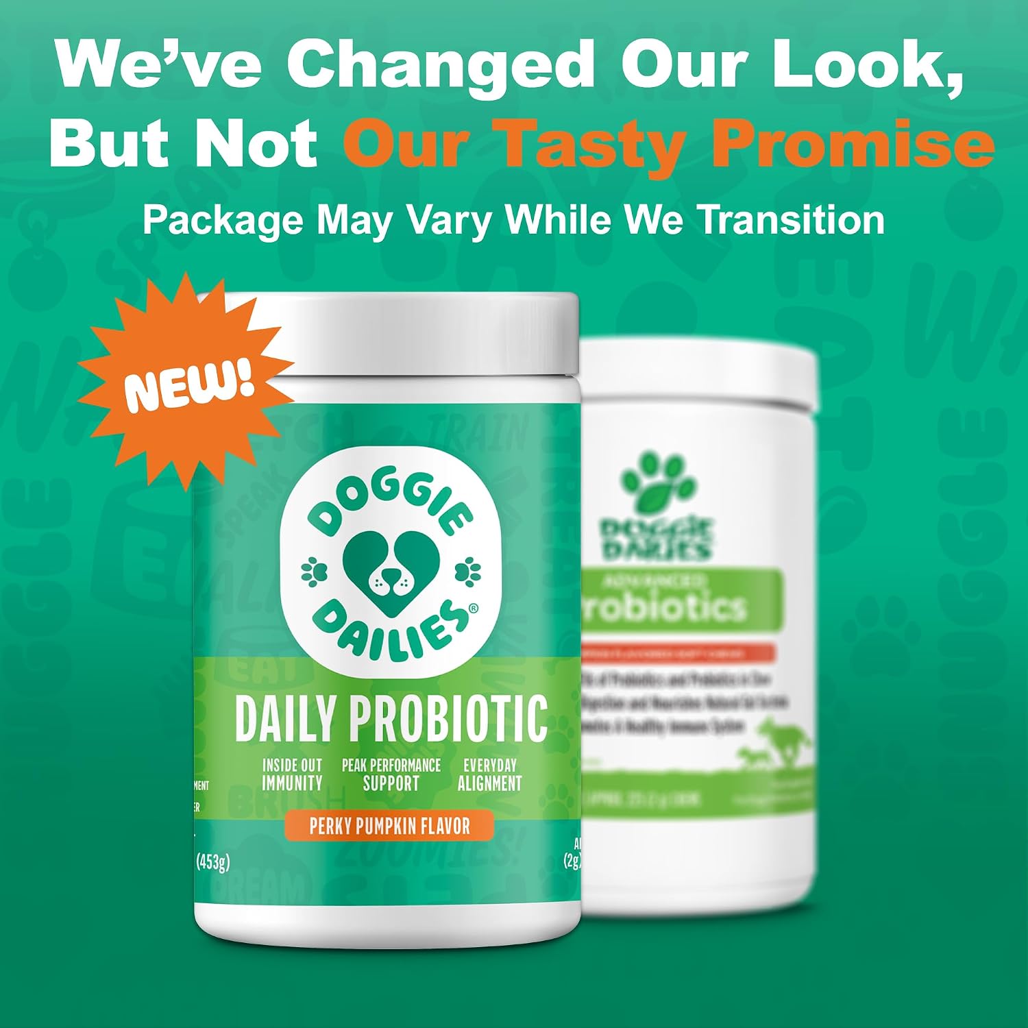 Doggie Dailies Probióticos para Perros con Prebióticos - 225 Masticables Blandos Sabor Calabaza