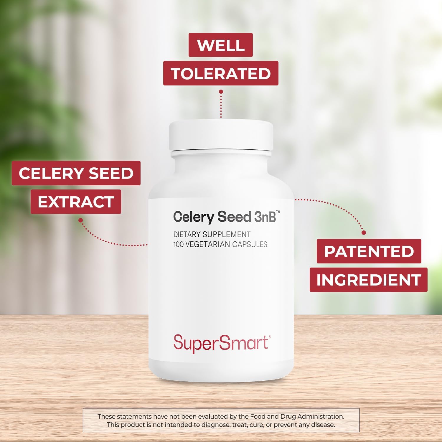 Supersmart Celery3nb Celery Seed Extract 150mg, 100 Veggie Capsules