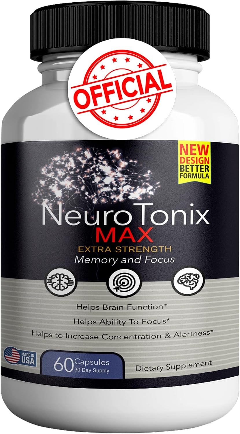 NeuroTonix Brain Support Supplement, Clear Brain Fog and Cognitive Booster, 60 Cápsulas Naturales