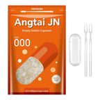 Cápsulas de Gelatina Vacías Tamaño 000 (1000 uds) - Puras, Bovinas, Transparentes - Sin Gluten, No GMO, Certificadas Halal - Incluye Kit de Llenado con 2 Cucharas