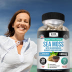 Kaya Naturals Sea Moss - Suplemento de Movilidad para Hombres y Mujeres, 30 Cápsulas