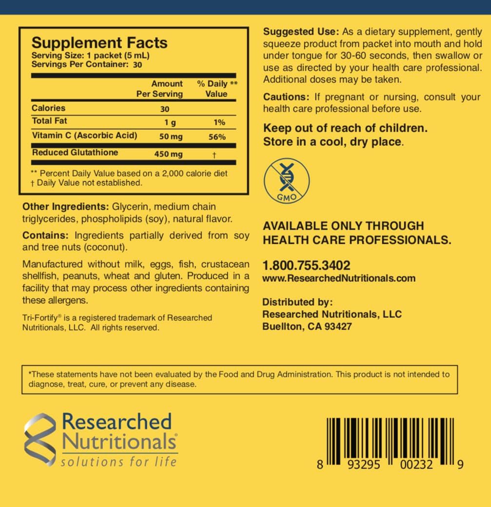 Researched Nutritionals Revitalized Detox Duo - Tri-Fortify Watermelon Liposomal Glutathione (450mg) Liquid & ToxinPul
