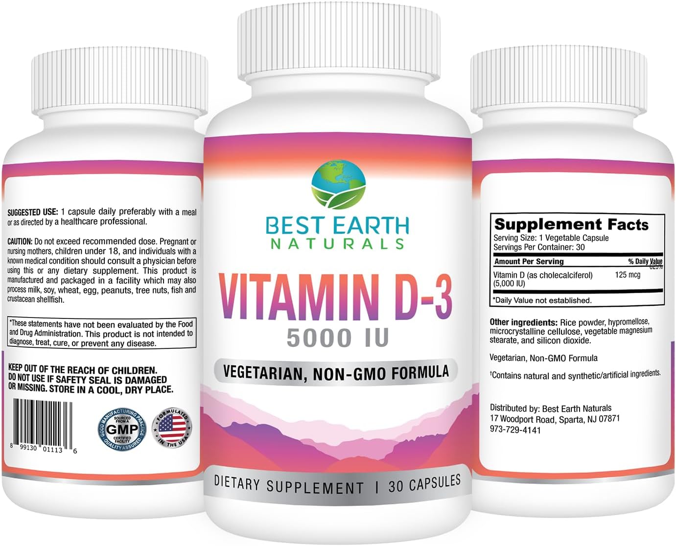 Best Earth Naturals Vitamina D3 5000 UI