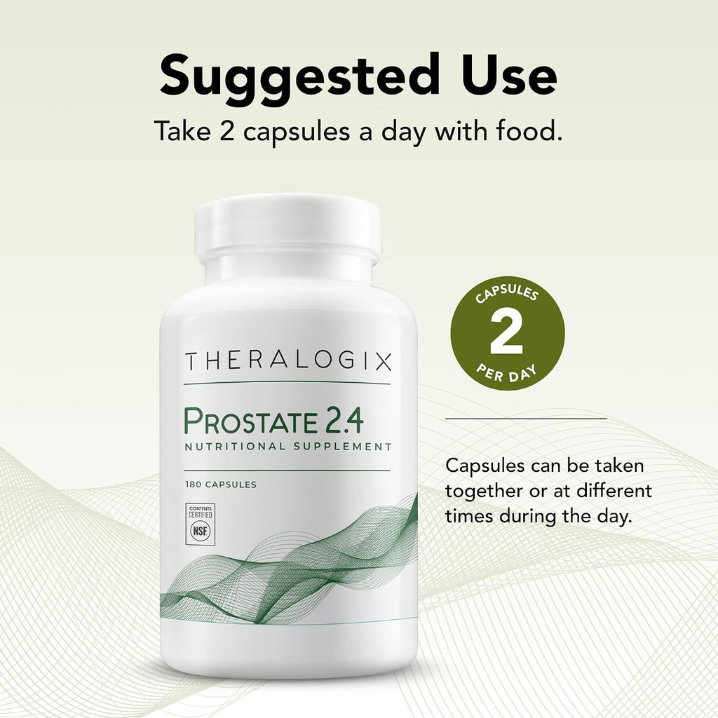 Theralogix Prostate 2.4 - Suplemento para la Salud de la Próstata - 180 Cápsulas