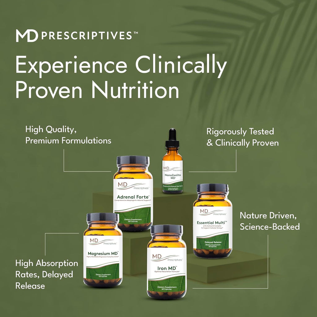 MD Prescriptives - Essential Multi (Liberación Retardada) - Complejo Multivitamínico y Mineral para Apoyo Hormonal - 60 Cápsulas