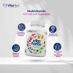 Vita Forte Multivitamínico Vegano con Probióticos y Enzimas Digestivas – 60 Comprimidos