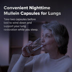 BREATHE PM, Cápsulas Nocturnas 6 en 1 con Mullein para la Salud Pulmonar (60 Cápsulas - 30 Días)