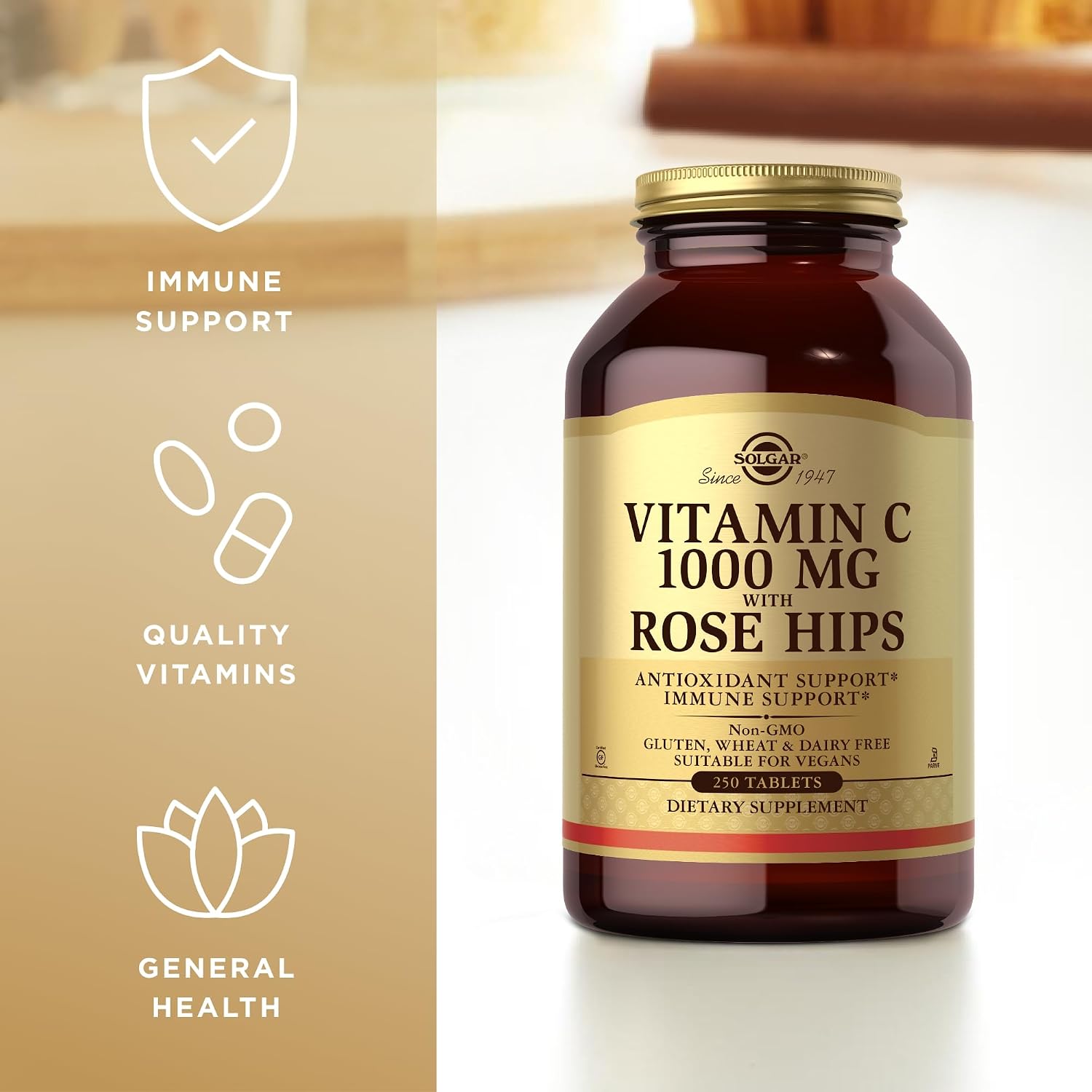 Solgar Vitamina C 1000 mg con Escaramujo - Pack de 2 (500 Comprimidos)