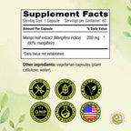 MangoForte™ Hojas de Mango en Cápsulas 200 mg | 60 Cápsulas | Extracto Natural con 60% Mangiferina
