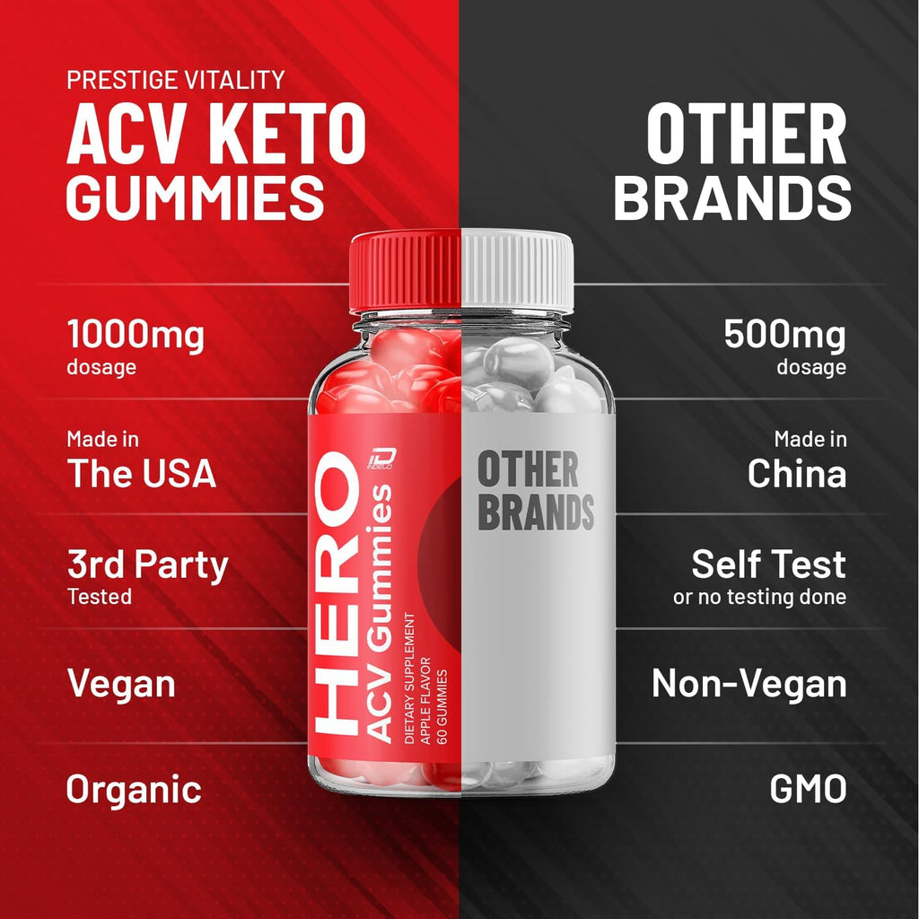 Hero ACV Gummies - Vinagre de Manzana y Vitamina B12, 120 Gominolas