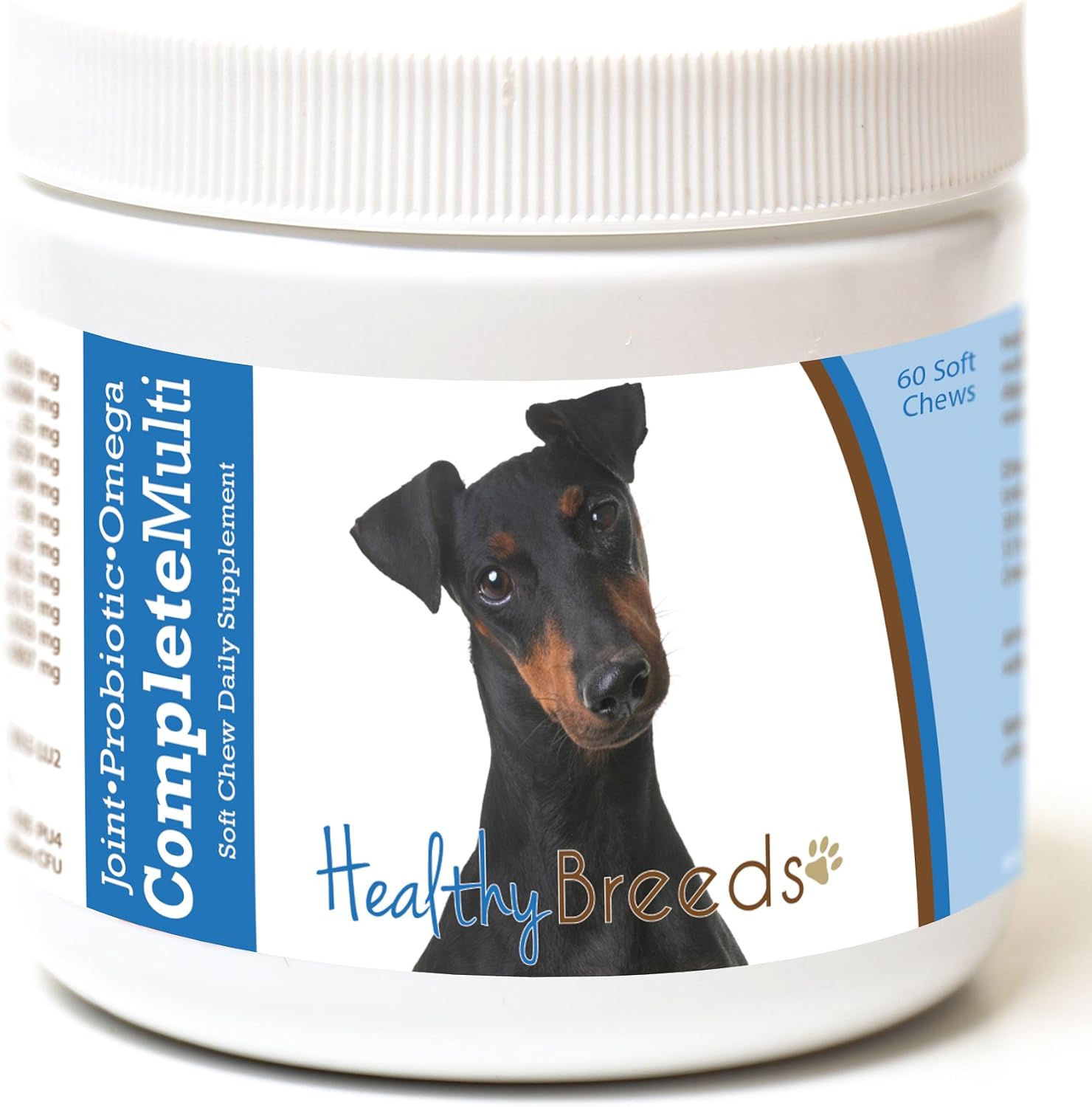 Healthy Breeds Manchester Terrier Multivitamínico Completo en Snacks Blandos, 60 unidades