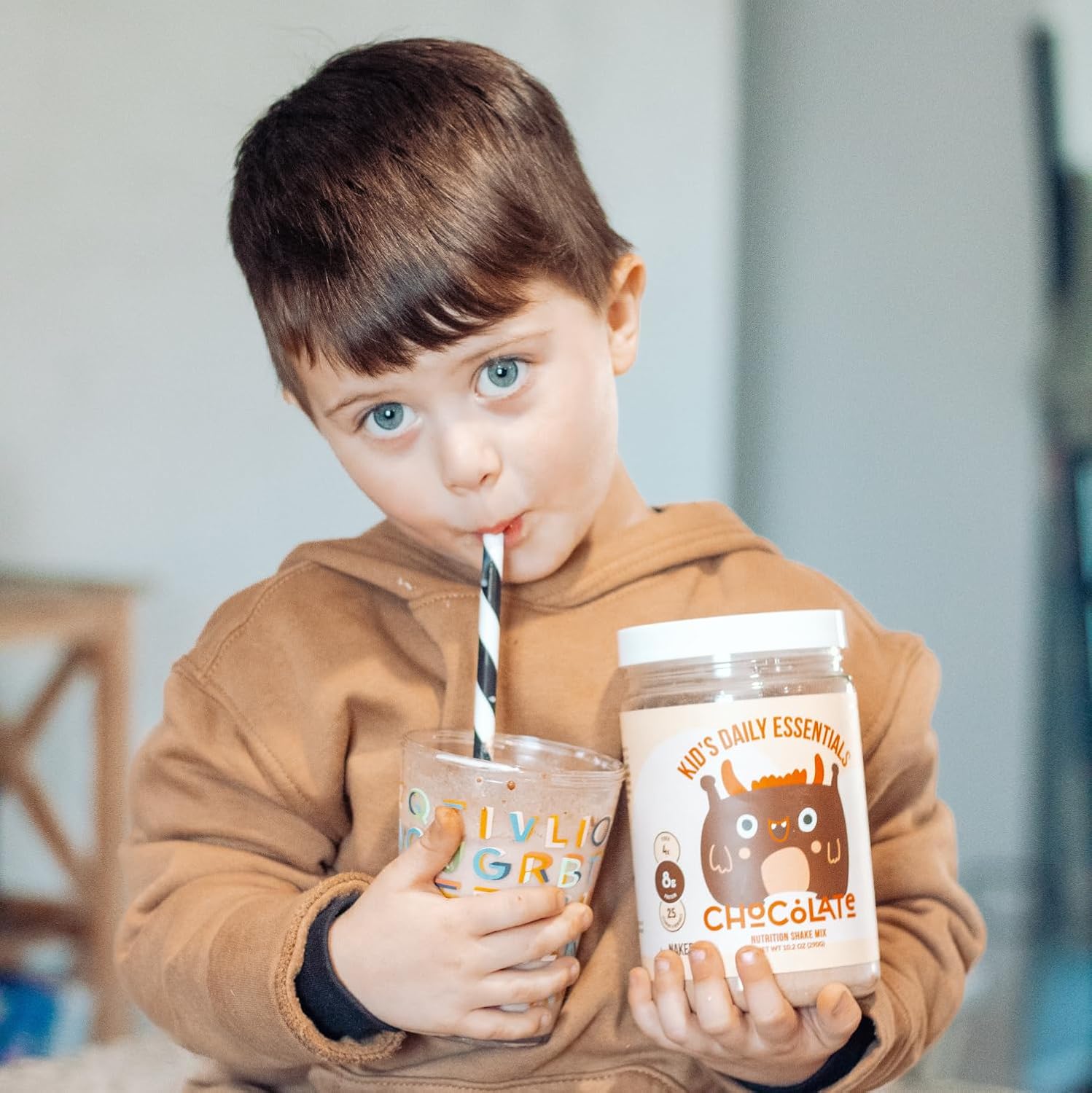 Naked Chocolate Kids Daily Essentials - Batido Proteico Orgánico para Niños con Vitaminas y Minerales