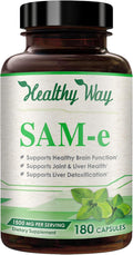 HealthyWayRx 1500mg SAM-e Suplemento de S-Adenosilmetionina - 60 Cápsulas