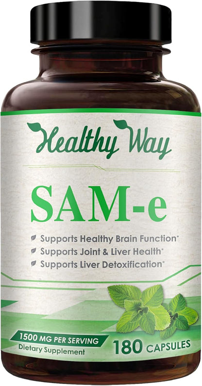 HealthyWayRx 1500mg SAM-e Suplemento de S-Adenosilmetionina - 60 Cápsulas – Image 1