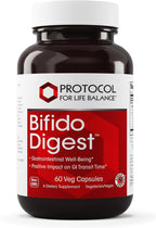 Protocol for Life Balance Bifido Digest - 20.000 millones de UFC - Apoyo GI - Sin lácteos, huevos ni OGM - 60 Cápsulas Vegetales