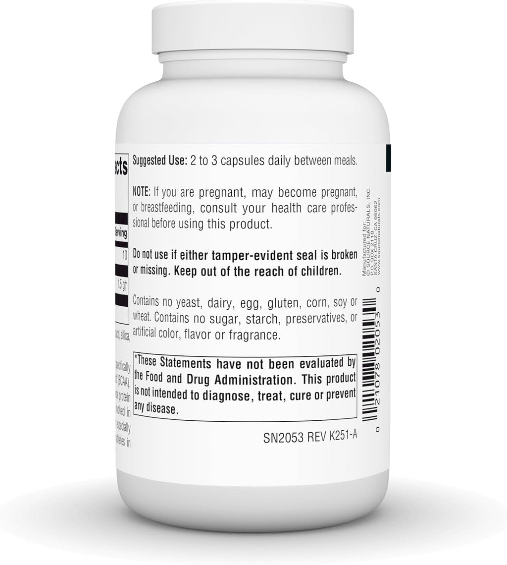 Source Naturals L-Leucina, 500 mg, 120 Cápsulas