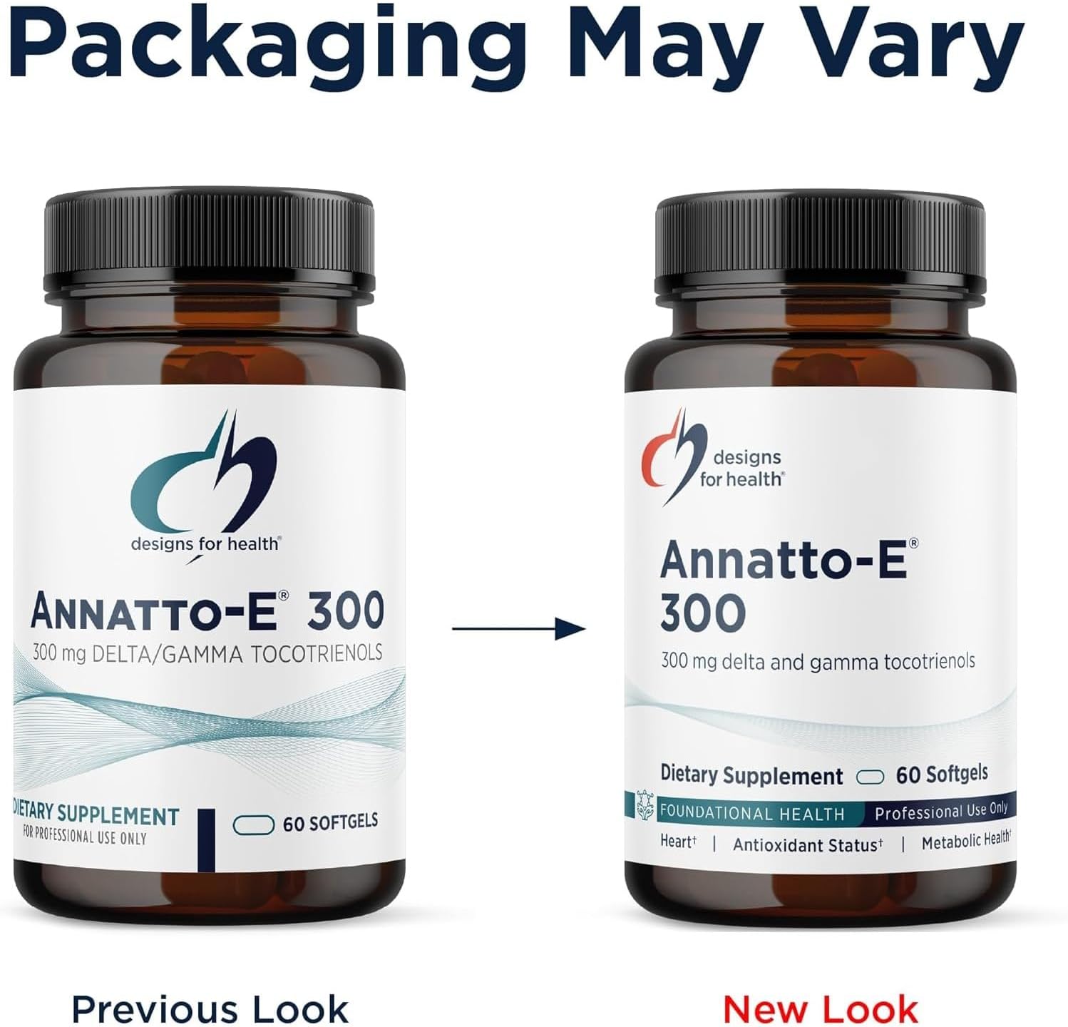 Designs for Health Annatto-E 300mg Tocotrienoles Vitamina E (60 Cápsulas Blandas)