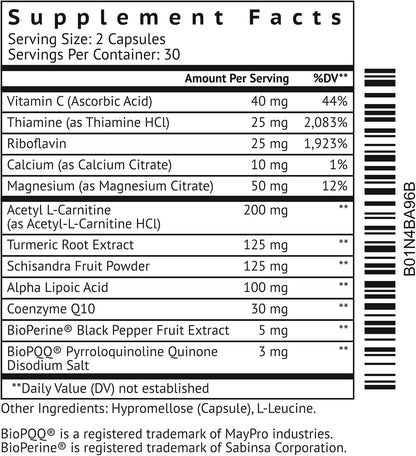 VitaMonk MitoTrax - Complemento Alimenticio – Coenzima Q10 (Ubiquinona): Componente esencial de la cadena de – Image 2