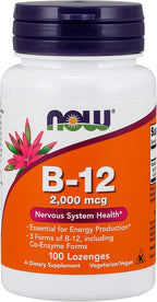 NOW Foods B-12 2000 mcg - 100 Comprimidos (Pack de 3)