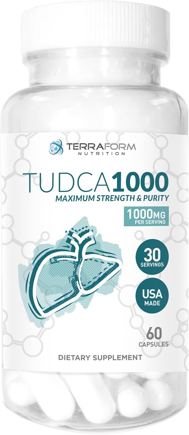 TerraForm Nutrition Max Strength Pure TUDCA | 1000mg por dosis | 60 Cápsulas
