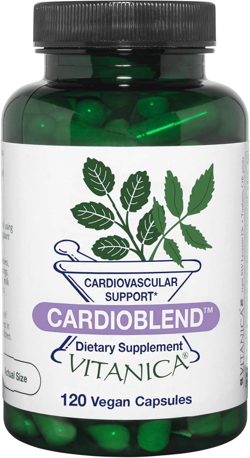 Vitanica CardioBlend – Apoyo Cardiovascular, Vegano, 120 Cápsulas