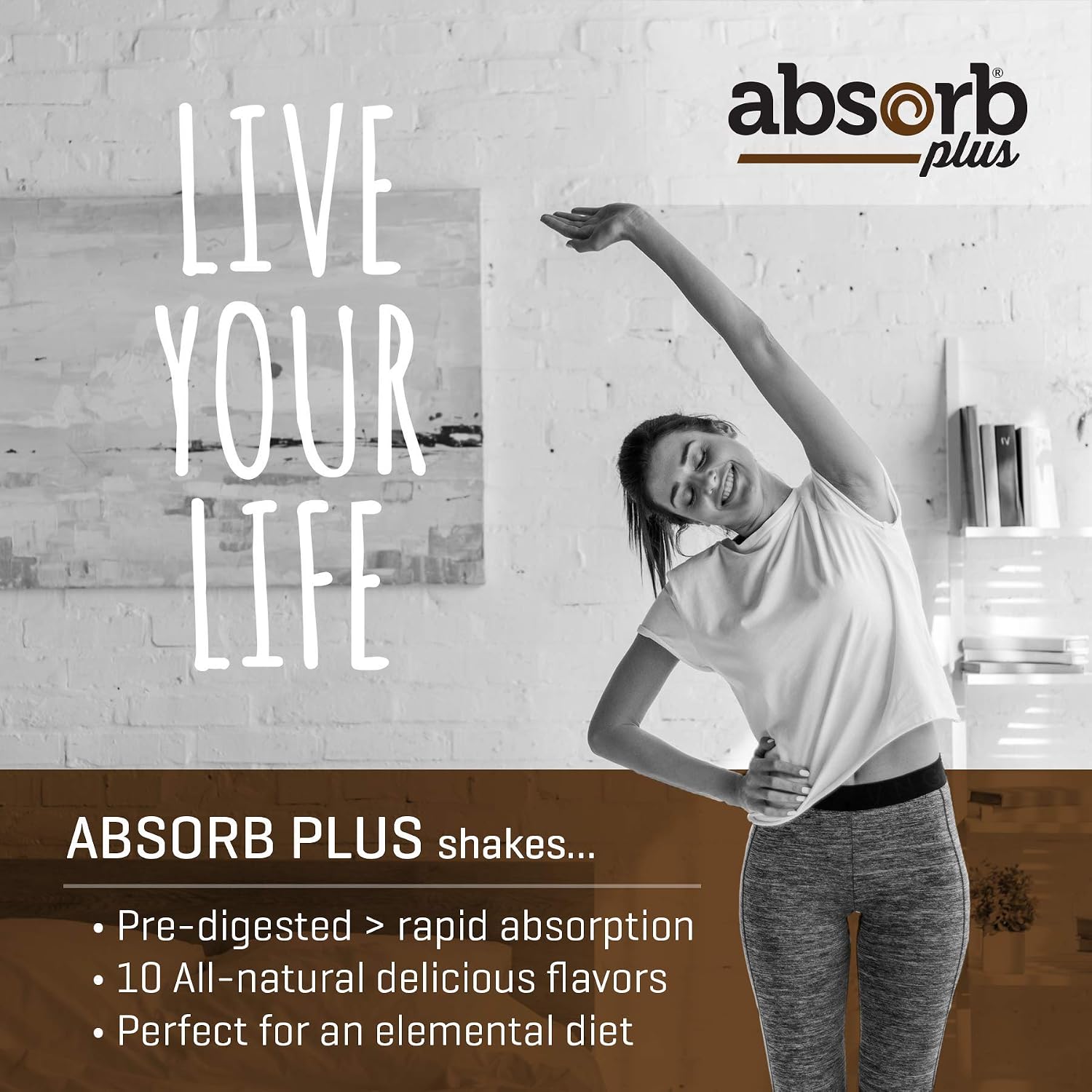 Absorb Plus Isolate Protein - Suplemento Nutricional para la Salud Digestiva, 2.2 lbs, Sabor Simply Chocolate
