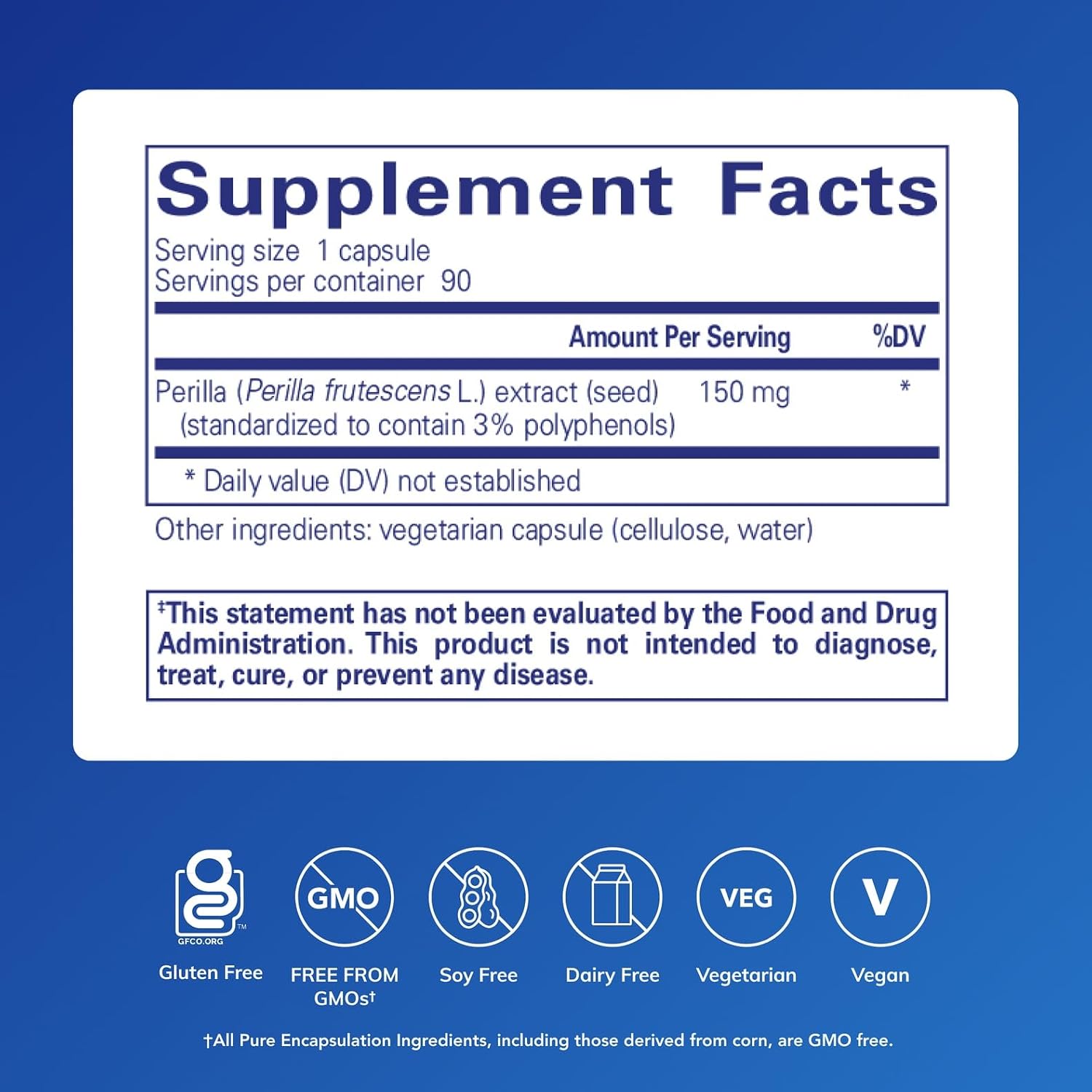 Pure Encapsulations Extracto de Perilla | Apoyo a la Salud de las Mucosas | 90 Cápsulas