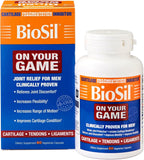 Biosil On Your Game - 60 Cápsulas Vegetales - con Complejo Patented ch-OSA - Aumenta la Producción de Colágeno para Alivio del Dolor Articular, Flexibilidad y Rango de Movimiento - Sin OGM - Suministro de 30 Días
