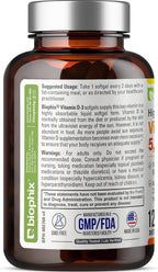 Vitamina D3 5000 UI – 120 Cápsulas – Colecalciferol en Aceite de Oliva