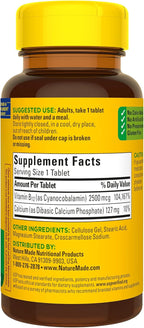 Nature Made Vitamina B12 2500 mcg, 60 Tabletas – Suplemento Dietético para el Metabolismo Energético