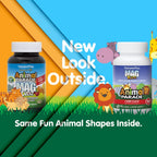 Natures Plus Animal Parade MagKidz Magnesio para Niños, 90 comprimidos masticables