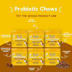 Probióticos Vet Strength para Perros - Alivio Digestivo e Inmunitario - Sabor Calabaza, 90 Masticables