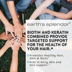 Earth's Splendor Biotina 10.000 μg + Queratina 25 mg