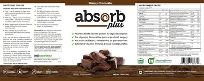 Absorb Plus Isolate Protein - Suplemento Nutricional para la Salud Digestiva, 2.2 lbs, Sabor Simply Chocolate – Image 4