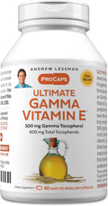 ANDREW LESSMAN Ultimate Gamma Vitamina E 60 Cápsulas Blandas - 500 mg Gamma Tocoferol