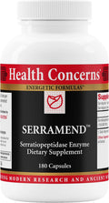 Health Concerns Serramend – Suplemento de Serrapeptasa para el Apoyo Inmunológico – Enzima Proteolítica – Circulación Sanguínea – 180 Cápsulas