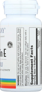 Solaray Vitamina E 1000 UI d-Alfa Tocoferol Natural - 60 Cápsulas