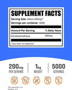BulkSupplements.com DIM en Polvo - Diindolilmetano, 200 mg por ración, 1 kg
