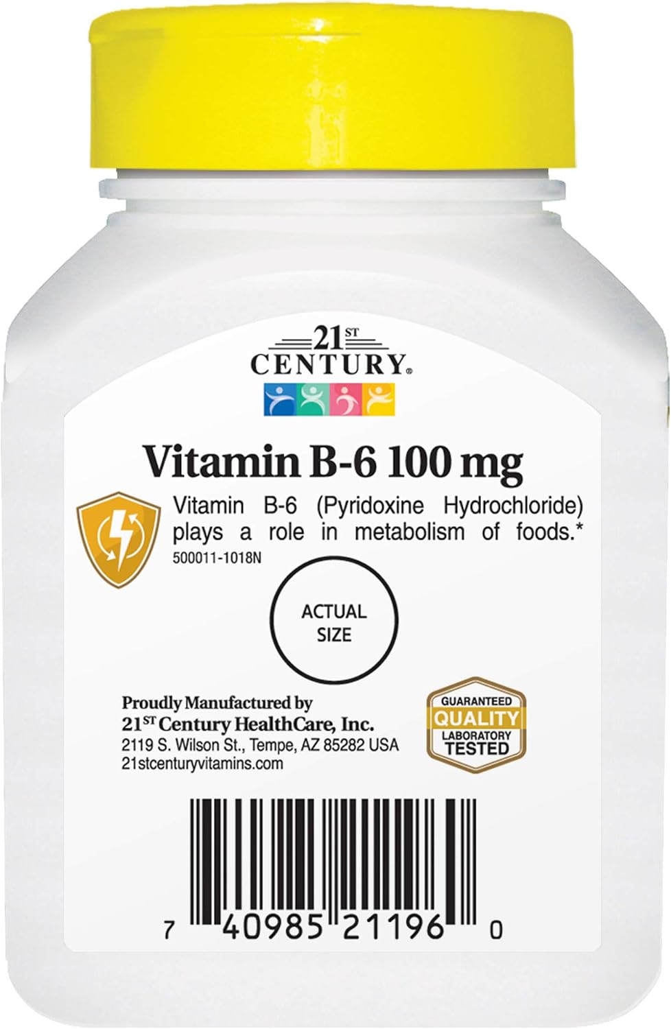 21st Century Vitamina B-6 100 mg, 110 Comprimidos