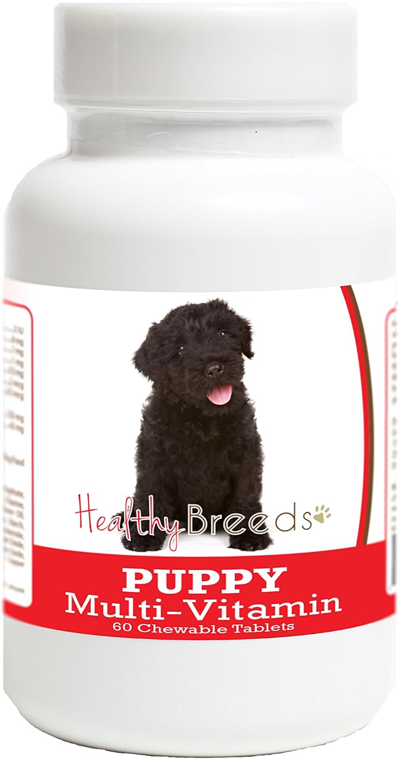 Healthy Breeds Multivitamínico para Cachorros Black Russian Terrier - 60 Comprimidos Masticables sabor Hígado